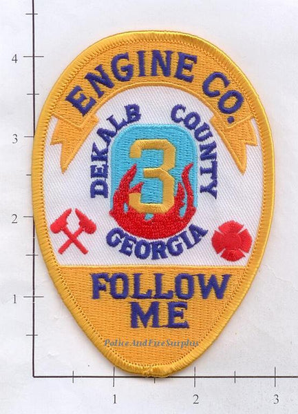 Georgia - Dekalb County Engine 3 Fire Dept Patch V1 – Police And Fire 