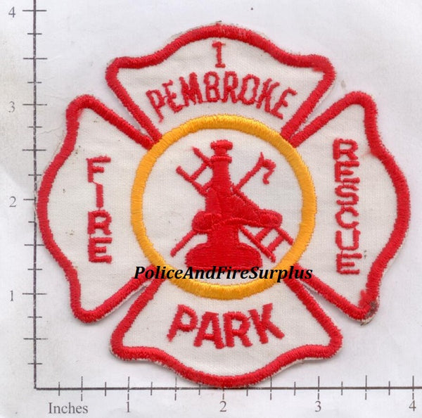 Massachusetts - Pembroke Park Fire Dept Fire Patch – Police And Fire ...