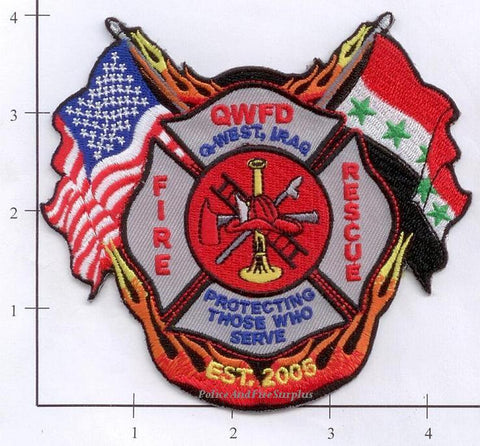 Iraq - Q-West Fire Dept Fire Rescue Patch