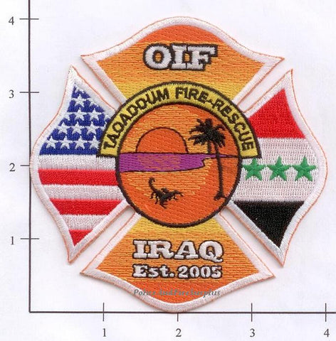 Iraq - Taqaddum Fire Rescue Patch