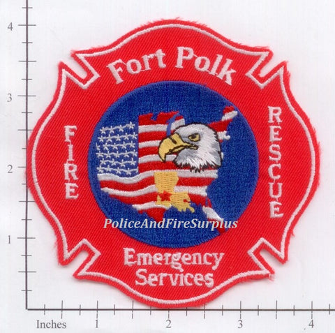 Louisiana - Fort Polk DES Fire Rescue Fire Dept Patch v2