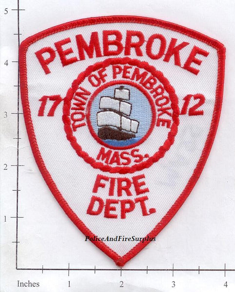 Massachusetts - Pembroke Fire Dept Fire Patch – Police And Fire Surplus