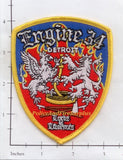 Michigan - Detroit Engine 34 Fire Dept Patch