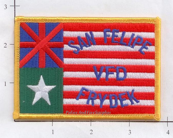 Texas -San Felipe Frydek Volunteer Fire Dept Patch – Police And Fire ...