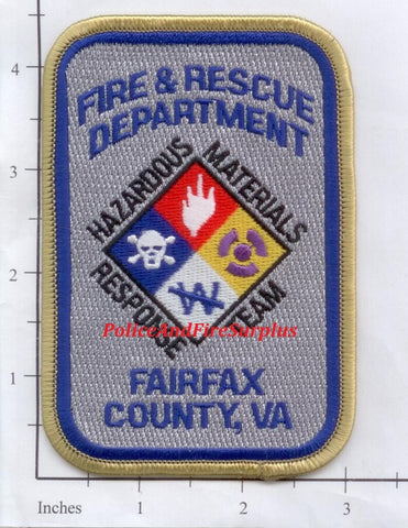 Virginia - Fairfax Haz Mat Response Team Fire Dept Patch